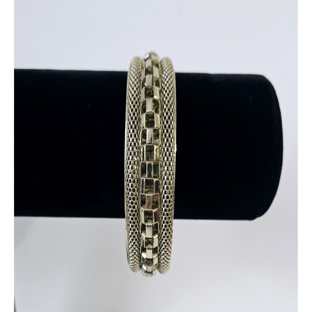 R.J. GRAZIANO goldtone mesh look bangle bracelet